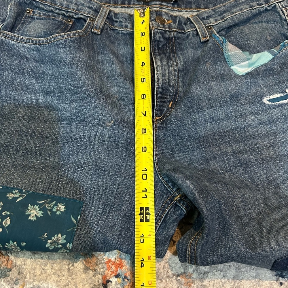 Lauren Ralph Lauren Patchwork Boyfriend Jeans Size 10 Black Label - Picture 10 of 12